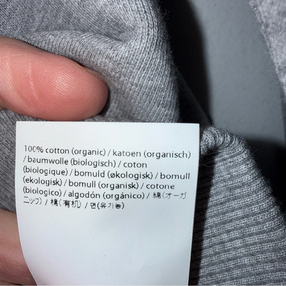 Amendi Adam Grey Melange‎ Cotton Crew Neck Sweatshirt Large